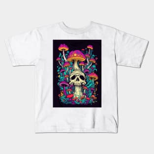 Psychedelic World Sketches Magic Shroom Kids T-Shirt